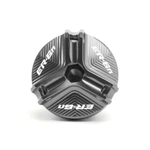 HUIWOR öLeinfüLlschraube Motorrad öLdeckel Für KA&WASAKI ER6N ER-6N 2009-2016 Motorrad Öleinfüll-Motorstecker-Abdeckkappe(Farbe:Titanium) von HUIWOR