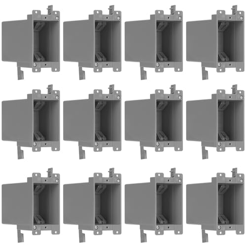 HUIXHAO 20 cu.Inch 1-Gang Electrical Outlet Boxes, ETL Certified PVC Old Work Box for Trusted Home Improvement Solutions (12 Pack) von HUIXHAO