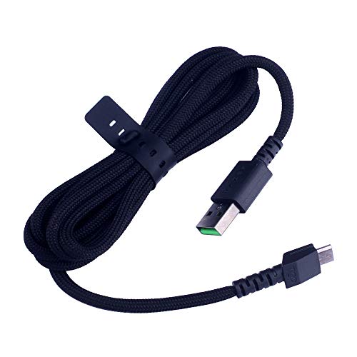 HUIYUN USB-Ladekabel, 1,9 m, Micro-USB, kompatibel mit Razer Viper Ultimate, Basilisk Naga Pro, DeathAdder V2 Pro, Gaming-Maus-Kabel (schwarz) von HUIYUN