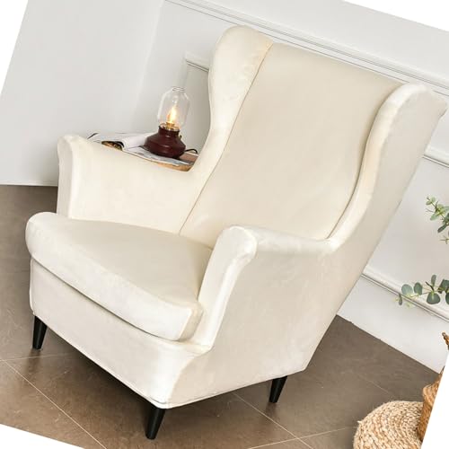 2-Teilig Ohrensessel Überzug,Ohrensessel Schonbezüge 2 Stück Stretch Flügel Stuhl Abdeckungen Mit Armen Solid Farbe Flügel Zurück Sessel Sofa Abdeckungen Mit Elastischen B(Size:1pcs,Color:Hellbeige) 2-Teilig Ohrensessel Überzug,Ohrensessel Schonbezüge 2 Stück Stretch Flügel Stuhl Abdeckungen Mit Armen Solid Farbe Flügel Zurück Sessel Sofa Abdeckungen Mit Elastischen B(Size:1pcs,Color:Hellbeige) von HUIZHENSHENG