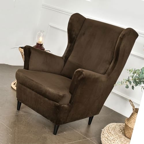 2-Teilig Ohrensessel Überzug,Ohrensessel Schonbezüge 2 Stück Stretch Flügel Stuhl Abdeckungen Mit Armen Solid Farbe Flügel Zurück Sessel Sofa Abdeckungen Mit Elastischen Bod(Size:1pcs,Color:Kaffee) 2-Teilig Ohrensessel Überzug,Ohrensessel Schonbezüge 2 Stück Stretch Flügel Stuhl Abdeckungen Mit Armen Solid Farbe Flügel Zurück Sessel Sofa Abdeckungen Mit Elastischen Bod(Size:1pcs,Color:Kaffee) von HUIZHENSHENG