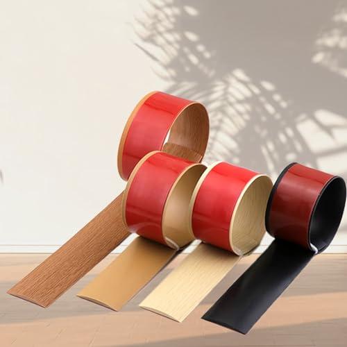 3,3 Ft/1m Selbstklebender Boden- Und Tür Flacher übergangsstreifen, Bodenübergangsstreifen - Selbstklebender Pvc -trimm Für Teppiche Zum Bodenbe(Size:4cm1.57inch,Color:Graue Holzmaserung) von HUIZHENSHENG