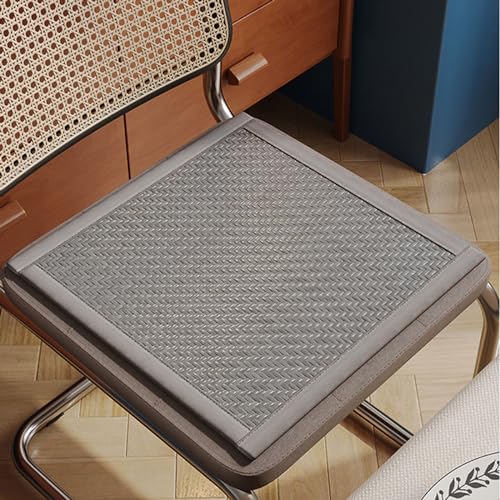 Computertisch-sitzpadkissen, Natürlicher Atmungsaktives, Nicht Rutsches Stuhlkissen, Autositzkissen, Stuhlsitzpolster(Size:15.7x15.7in/ 40x40cm,Color:grau) von HUIZHENSHENG