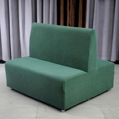 HUIZHENSHENG Armless Sofa Kartensitzabdeckung, Futon Cover Stretch Protector Slippcovers, 2-sitzer-Sofa-loveat-Couch-bettbezüge(Size:doppelseitiger Sitz,Color:Matcha) von HUIZHENSHENG
