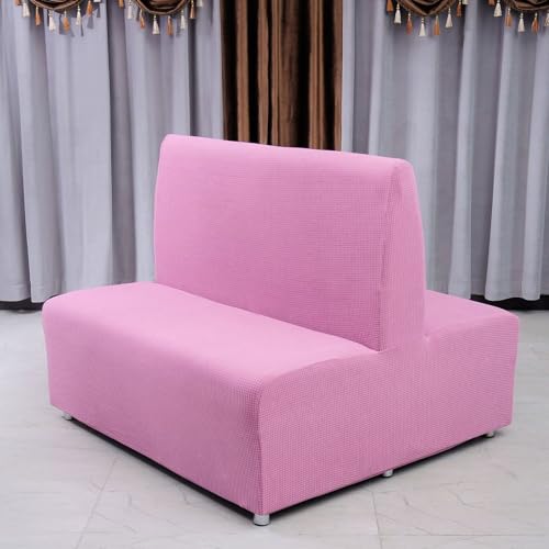 HUIZHENSHENG Armless Sofa Kartensitzabdeckung, Futon Cover Stretch Protector Slippcovers, 2-sitzer-Sofa-loveat-Couch-bettbezüge(Size:doppelseitiger Sitz,Color:Pastel Violet) von HUIZHENSHENG