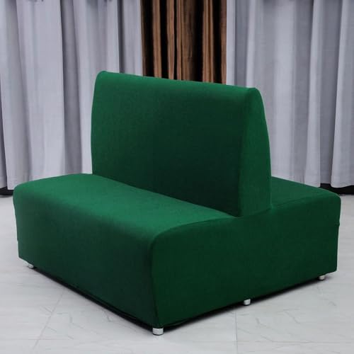 HUIZHENSHENG Armless Sofa Kartensitzabdeckung, Futon Cover Stretch Protector Slippcovers, 2-sitzer-Sofa-loveat-Couch-bettbezüge(Size:doppelseitiger Sitz,Color:schwärzliches grün) von HUIZHENSHENG