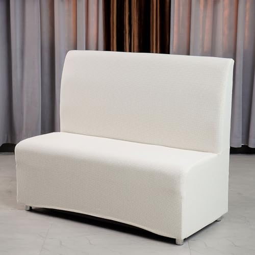 HUIZHENSHENG Armless Sofa Kartensitzabdeckung, Futon Cover Stretch Protector Slippcovers, 2-sitzer-Sofa-loveat-Couch-bettbezüge(Size:einseitiger Sitz,Color:Beige) von HUIZHENSHENG