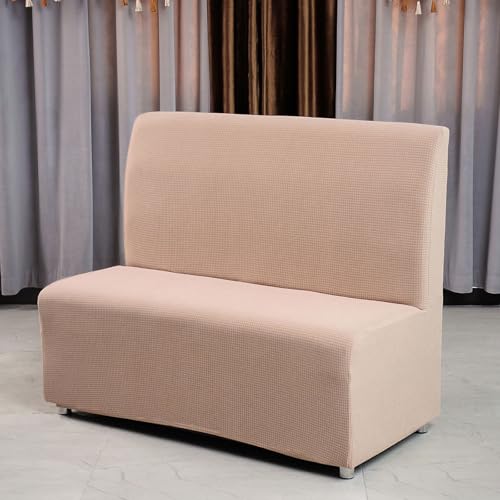 HUIZHENSHENG Armless Sofa Kartensitzabdeckung, Futon Cover Stretch Protector Slippcovers, 2-sitzer-Sofa-loveat-Couch-bettbezüge(Size:einseitiger Sitz,Color:Khaki) von HUIZHENSHENG