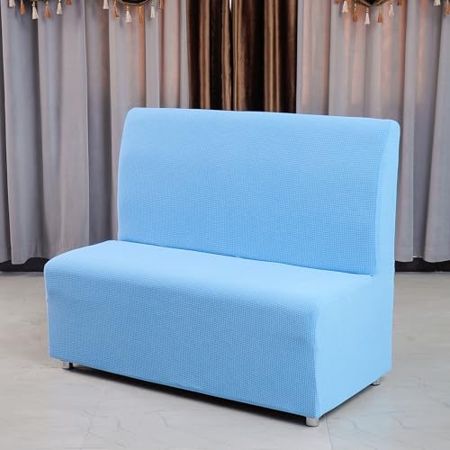 HUIZHENSHENG Armless Sofa Kartensitzabdeckung, Futon Cover Stretch Protector Slippcovers, 2-sitzer-Sofa-loveat-Couch-bettbezüge(Size:einseitiger Sitz,Color:Sky Blue) von HUIZHENSHENG