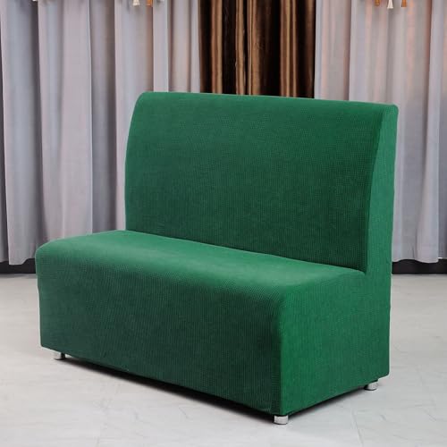 HUIZHENSHENG Armless Sofa Kartensitzabdeckung, Futon Cover Stretch Protector Slippcovers, 2-sitzer-Sofa-loveat-Couch-bettbezüge(Size:einseitiger Sitz,Color:schwärzliches grün) von HUIZHENSHENG