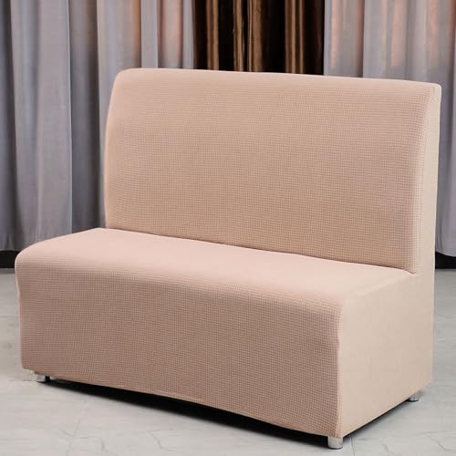 HUIZHENSHENG Armless Sofa-kartensitzabdeckung, Couchabdeckung Für Sofa, Einzel-/doppelseitige Sitzanpassungsbezüge, Jacquard Fleece Small Futon Cover(Color:Khaki) von HUIZHENSHENG