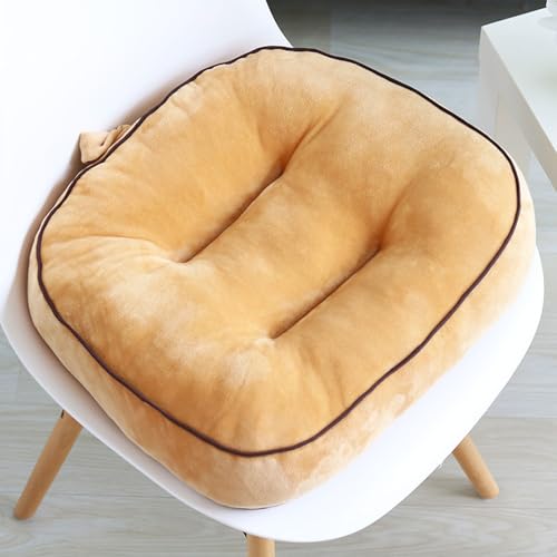 HUIZHENSHENG Atmungsaktiv Verdickter Stuhl Kissen Hohl Gedächtnisschwamm Verstärkte Relief-stöderbeinschmerzen Anti-Decubitus-sitzkissen Stuhlpolster(Color:Ginger Gelb) von HUIZHENSHENG