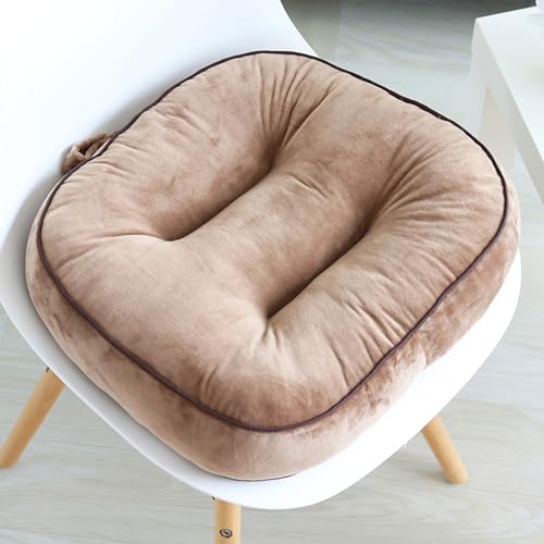 HUIZHENSHENG Atmungsaktiv Verdickter Stuhl Kissen Hohl Gedächtnisschwamm Verstärkte Relief-stöderbeinschmerzen Anti-Decubitus-sitzkissen Stuhlpolster(Color:Light Brown) von HUIZHENSHENG