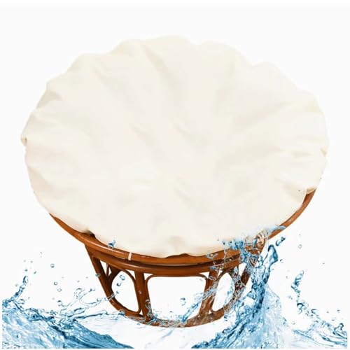 HUIZHENSHENG Papasan-kissenbedeckung ， Wasser Abnehmbarer Papasan-kissenbedeckung, Wasserresistenter Papasan-stuhlkissen(Size:Diameter 120cm (47.2 inches),Color:Beige) von HUIZHENSHENG