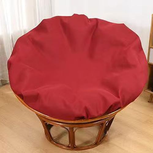 HUIZHENSHENG Papasan-kissenbedeckung ， Wasser Abnehmbarer Papasan-kissenbedeckung, Wasserresistenter Papasan-stuhlkissen(Size:Diameter 120cm (47.2 inches),Color:Weinrot) von HUIZHENSHENG