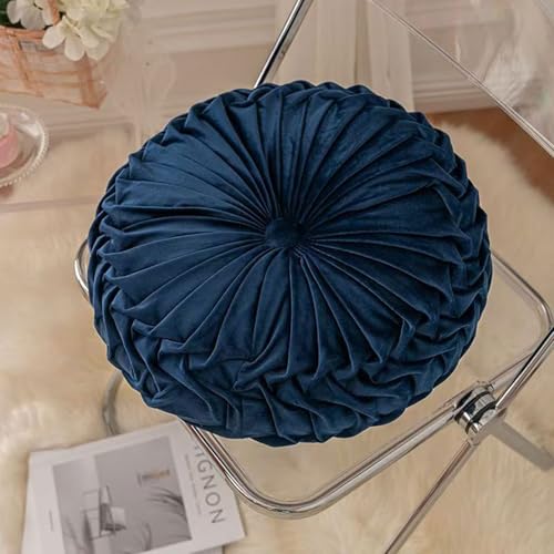 HUIZHENSHENG Runde Wurf Kissen Für Couch Dekorative Kürbis Runde Samt Kissen Für Sofa Bett Stuhl Boden Auto Dekorative(Size:2pcs,Color:13) von HUIZHENSHENG