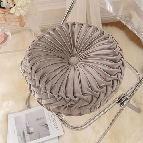HUIZHENSHENG Runde Wurf Kissen Für Couch Dekorative Kürbis Runde Samt Kissen Für Sofa Bett Stuhl Boden Auto Dekorative(Size:3pcs,Color:24) von HUIZHENSHENG