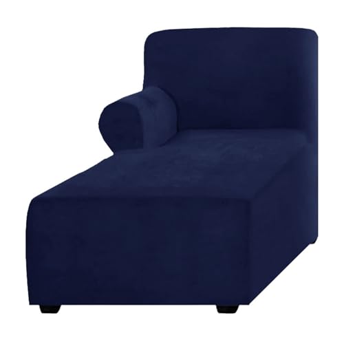HUIZHENSHENG Samt -schnittsofa Slipcover Chaise Lounge Cover Links/rechts Dicke L -förmige Couchabdeckung(Size:Left,Color:Tibetan Blue) von HUIZHENSHENG
