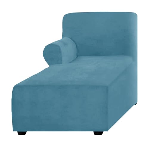 HUIZHENSHENG Samt -schnittsofa Slipcover Chaise Lounge Cover Links/rechts Dicke L -förmige Couchabdeckung(Size:Left,Color:blau) von HUIZHENSHENG