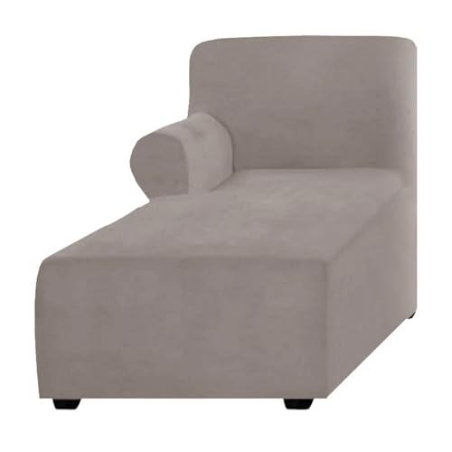 HUIZHENSHENG Samt -schnittsofa Slipcover Chaise Lounge Cover Links/rechts Dicke L -förmige Couchabdeckung(Size:Right,Color:braune Farbe) von HUIZHENSHENG