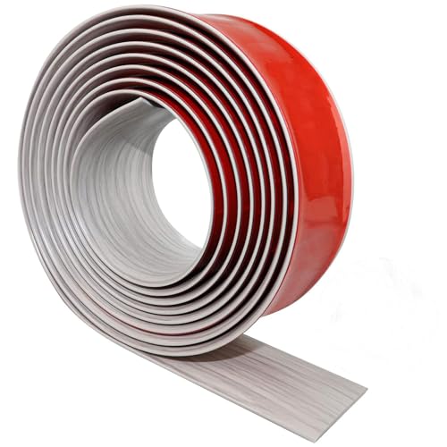 HUIZHENSHENG Vinylboden Bodenbelag Türleiste Selbstklebend，Übergangsleiste Selbstklebend，Türschwellen Leiste(Size:5cm x 300cm,Color:Graues Holzkorn) von HUIZHENSHENG