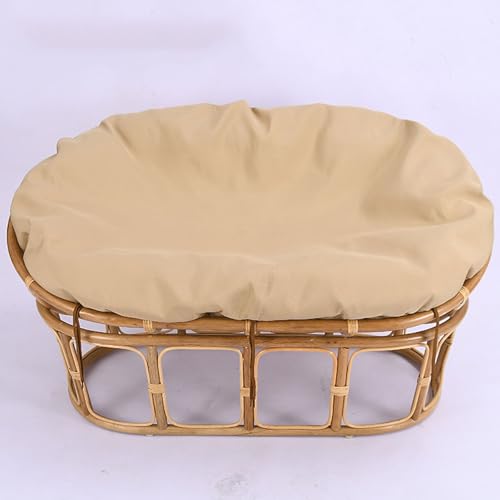 Nur Doppelte Papasan-stuhl-kissenbezüge, Outdoor-komfort-doppel-papasan-kissenbezug, 69 * 49 Zoll Wasserbeständiger Hängematten-schonbezug Für Den Außenbereich, Korb-ei-stuhl-k(Color:Khaki) von HUIZHENSHENG