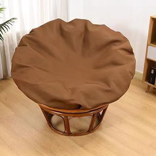 Nur Papasan-stuhlkissenbezüge, Abnehmbarer Papasan-kissenbezug Mit Reißverschluss, Papasan-kissenbezug, Wasserabweisendes Papasan-stuhlkissen(Size:Diameter 100cm (39.4 inches),Color:Kaffeefarbe) von HUIZHENSHENG