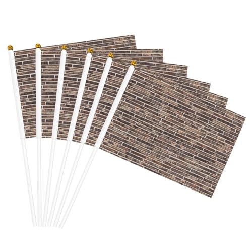 Brick Wall Print Handheld Flag Versatile Flags Wedding Birthday Holiday Sports Decor Parade Show von HUIopq