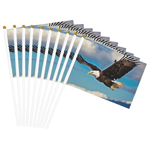 Flying Eagle Print Handheld Flag Versatile Flags Wedding Birthday Holiday Sports Decor Parade Show von HUIopq
