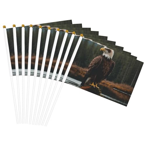 Flying Eagle Print Handheld Flag Versatile Flags Wedding Birthday Holiday Sports Decor Parade Show von HUIopq