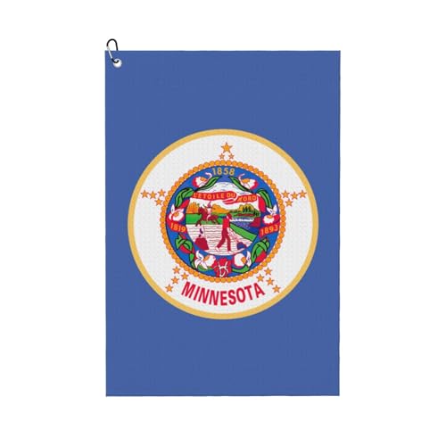 Minnesota State Flag Print Vielseitiges Golf-Handtuch Praktische Sporthandtücher Reisen Strand Wandern Outdoor Abenteuer von HUIopq