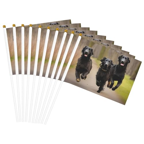 Trotting Flat Coated Retrievers Paw Print Handheld Flag Versatile Flags Wedding Birthday Holiday Sports Decor Parade Show Trotting Flat Coated Retrievers Paw Print Handheld Flag Versatile Flags Wedding Birthday Holiday Sports Decor Parade Show von HUIopq