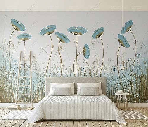3D Tapete Mintgrüne Blüten Fototapete Wohnzimmer Vliestapete Decoration von HUIwallpaper