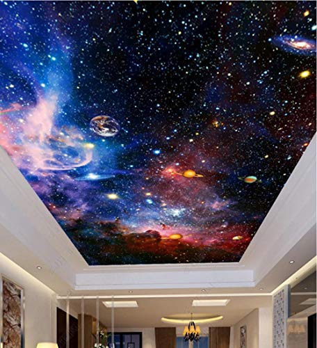 Fototapete 3D Decke Universum Sternenhimmel Weltraum - Vlies Tapete - Moderne Wanddeko - Design Tapete - Wandtapete - Wand Dekoration - 150x105CM-L von HUIwallpaper