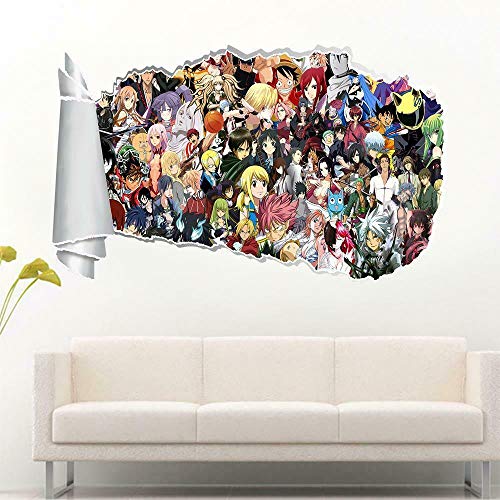 HUJL Wandtattoo Anime Charakter Naruto 3d Tränenloch Wandaufkleber Aufkleber Kunst Wandbild von HUJL