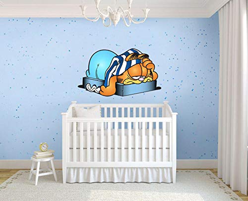 HUJL Wandtattoo Schlafen Garfield Cartoon GROSSE VINYL WALL STICKER AUFKLEBER KINDER Zimmer 63 von HUJL