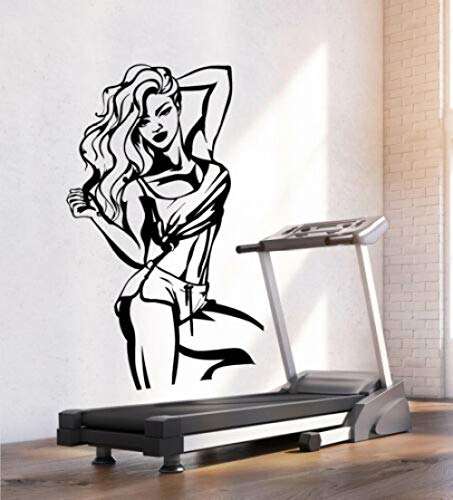 HUJL Wandtattoo Vinyl Wandtattoo Sexy Hot Sport Fitness Girl Gym Aufkleber von HUJL