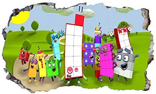 wandtattoo Numberblocks 3D Magic Window Wandkunst Aufkleber Selbstklebende Vinyl AufkleberWandbild Poster 60 * 90cm von HUJL