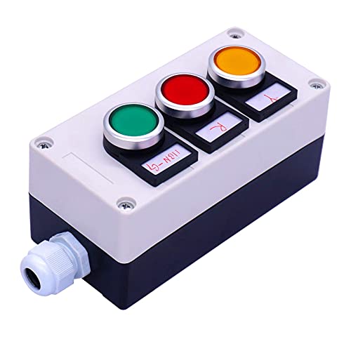 22mm 10A 440V 1NO 1NC Rot Gelb Grün Zeichen Momentaner Druckschalter Druckschalter Station von HUJWLBWF