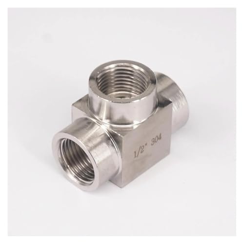 HUJWLBWF 1/2" BSP Female Threaded Tee 3 Way 304 Stainless Steel Pipe Fitting Connector Adapter Equal Max Pressure 2.5 Mpa HUJWLBWF 1/2" BSP Female Threaded Tee 3 Way 304 Stainless Steel Pipe Fitting Connector Adapter Equal Max Pressure 2.5 Mpa von HUJWLBWF