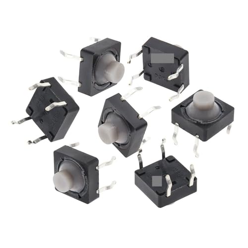HUJWLBWF 100PCS/LOT 8x8x5MM 4 Pins Conductive Silicone Soundless Tactile Tact Push Button Switch Self-Reset von HUJWLBWF