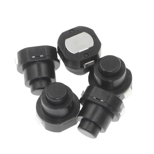 HUJWLBWF 100PCS 1010X Small Circular Flashlight Power Supply Button Switch KAN-10A Self-Locking ON-Off von HUJWLBWF