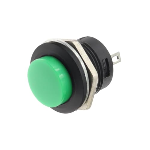 HUJWLBWF 10PCS R13-507 Momentary SPST Green Push Button Switch AC 6A/125V 3A/250V von HUJWLBWF