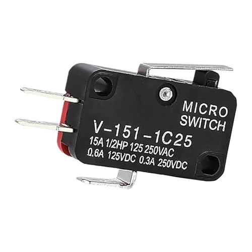 HUJWLBWF 10pcs V-151-1C25 SPDT 1 NO 1 NC Short Straight Hinge Lever Arm Limit MicroSwitch E-Switch von HUJWLBWF