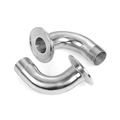 HUJWLBWF 1PC 1/2" BSPT Male x 1.5" Tri Clamp 90 Degree Elbow SUS304 Fitting HUJWLBWF 1PC 1/2" BSPT Male x 1.5" Tri Clamp 90 Degree Elbow SUS304 Fitting von HUJWLBWF