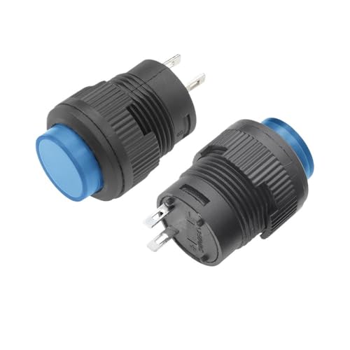HUJWLBWF 1PC Blue Self Locking 16MM Latching Push Button Switch No Lighting 2Pin R16-503 von HUJWLBWF