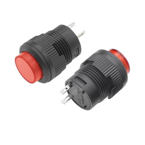 HUJWLBWF 1PC Red 16MM Momentary Push Button Switch No Lighting 2Pin R16-503 von HUJWLBWF