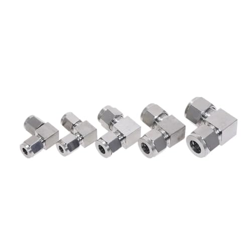 HUJWLBWF 1PC Stainless Steel Pipe Fittings 304 Two Ferrule O.D 8MM 90 Degree Curve Tube Fitting Ferrule Connector HUJWLBWF 1PC Stainless Steel Pipe Fittings 304 Two Ferrule O.D 8MM 90 Degree Curve Tube Fitting Ferrule Connector von HUJWLBWF