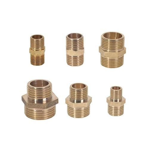 HUJWLBWF 1pc Brass Pipe Hex Nipple Fitting Quick Connector 1/4" Pipe Fittings HUJWLBWF 1pc Brass Pipe Hex Nipple Fitting Quick Connector 1/4" Pipe Fittings von HUJWLBWF