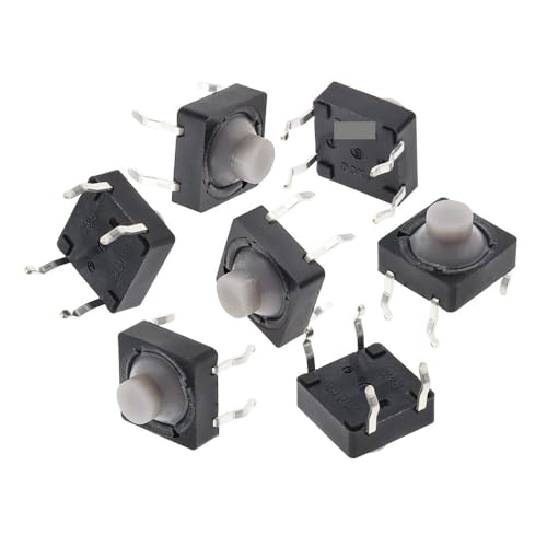 HUJWLBWF 20PCS/Lot 8x8x5MM 4 Pins Conductive Silicone Soundless Tactile Tact Push Button Switch Self-Reset von HUJWLBWF